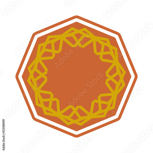 Halal template for Islamic pattern. Logo for properly cooked foo