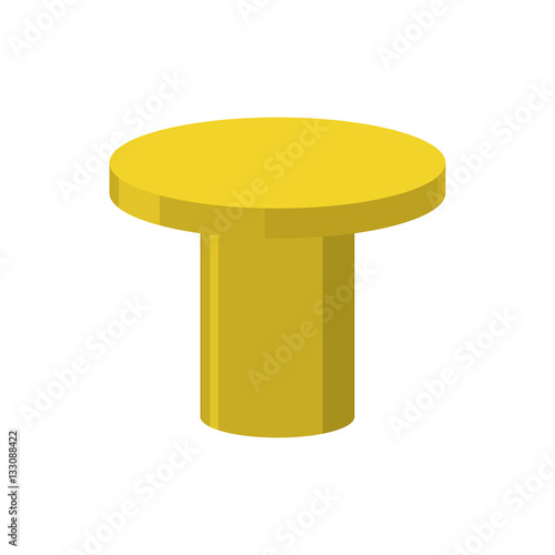 Gold pedestal isolated. Stand for rewarding on white background