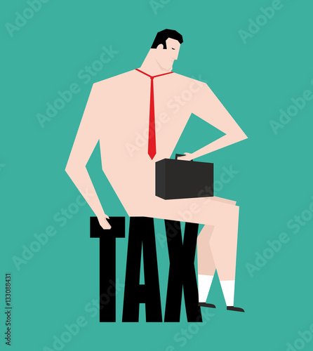 businessman and tax. Business bankrupt isolated. Bankruptcy illu