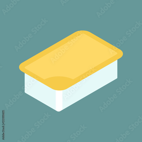 Mustard DIP pack  isolated. Sauce for fast food on white backgro