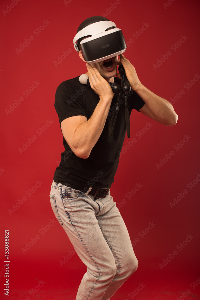 man standing 3d glasses