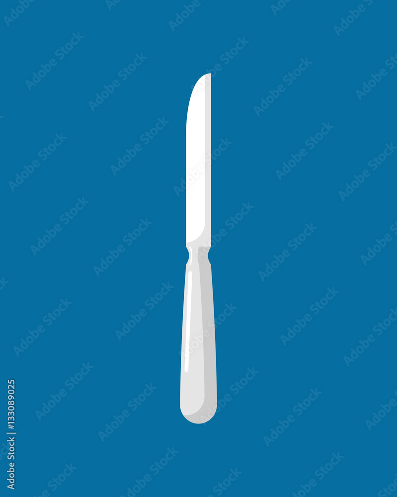 Table knife isolated. Kitchen cutlery for eating. silverware Table knife isolated. Kitchen cutlery for eating. silverware