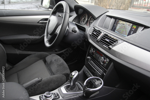 Wallpaper Mural Driver's seat in the car with a white interior Torontodigital.ca