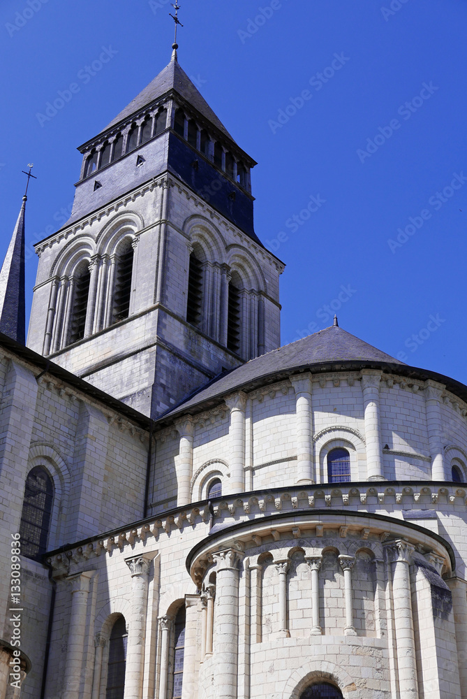 Chevet de l'église à l'abbaye de Fontevraud, France