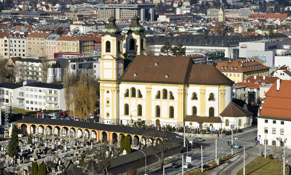basilica and cemetery of Wilten at Innsbruck