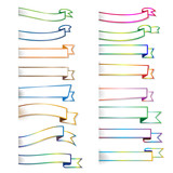 Light ribbons banners vector
