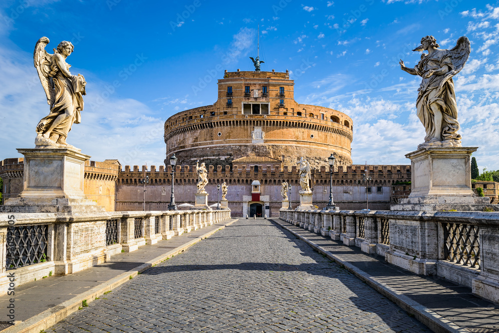 Saint Angel Castle, Rome, Italy - obrazy, fototapety, plakaty 