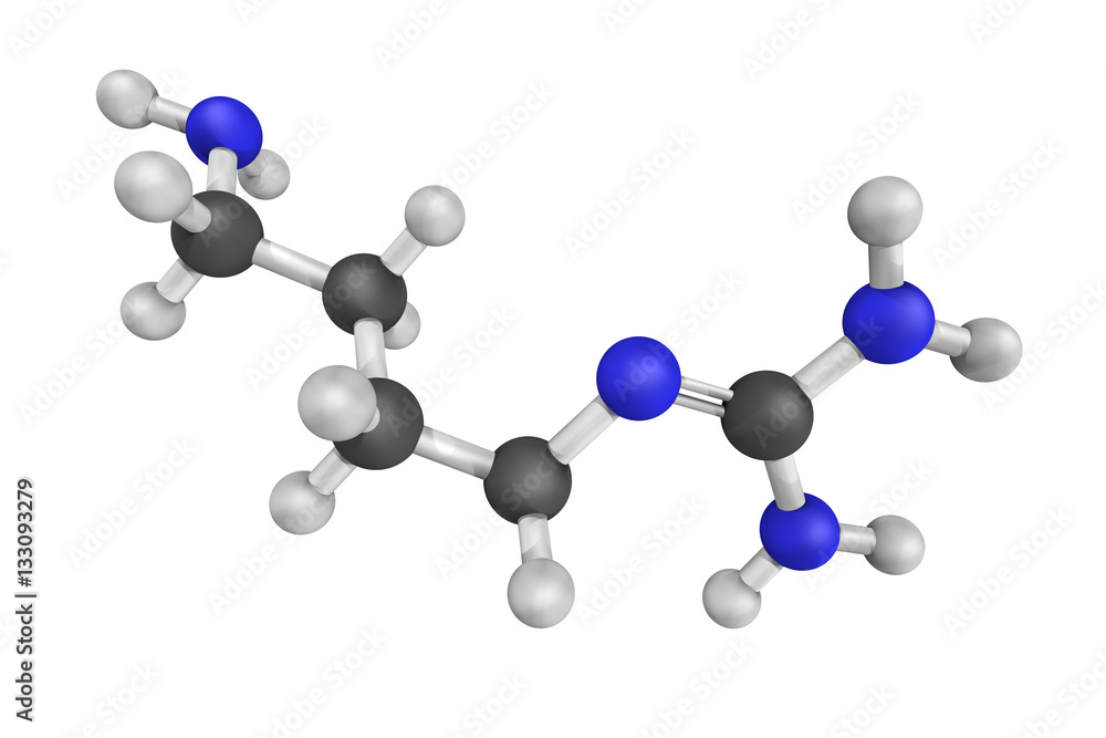 3d structure of agmatine, also known as (4-aminobutyl)guanidine, 3d structure of agmatine, also known as (4-aminobutyl)guanidine,