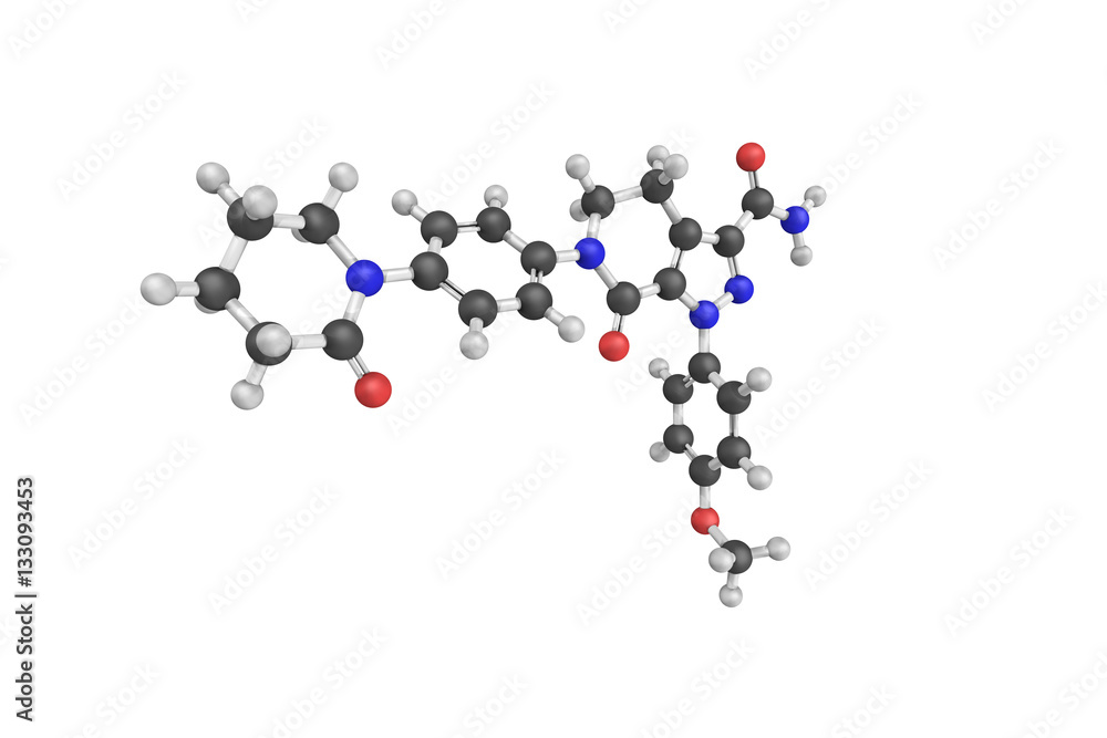 3d structure of Apixaban, an anticoagulant for the treatment of 3d structure of Apixaban, an anticoagulant for the treatment of