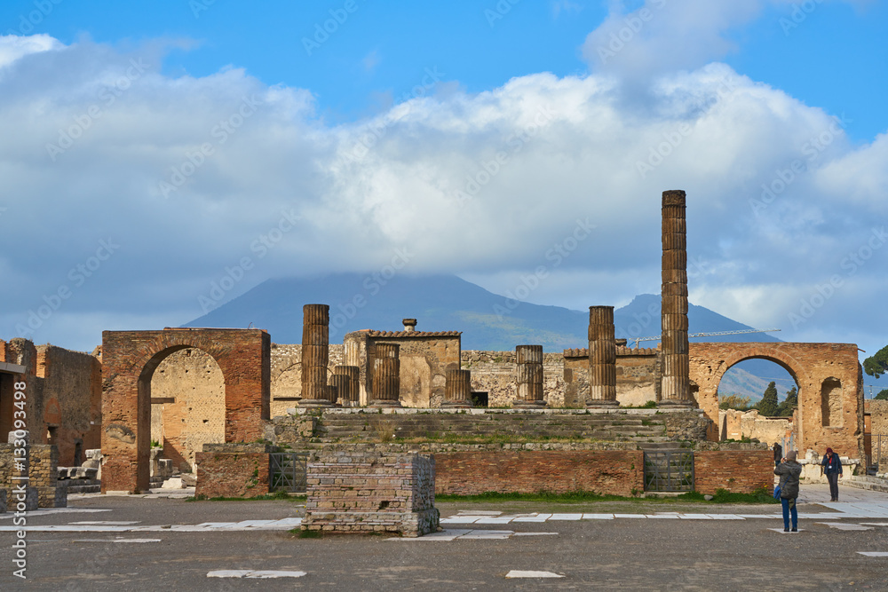 roman ruins of Pompeii, near Naples, Italy