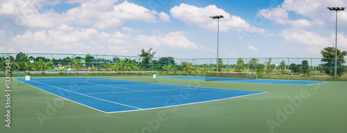 Tennis Court at tennis club , panorama © FocusStocker