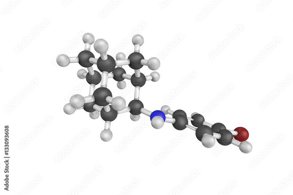 3d structure of Bromantane, an atypical psychostimulant and anxi
