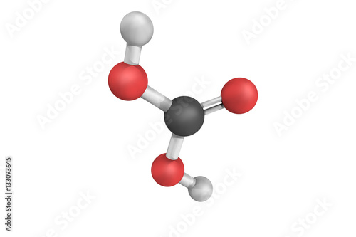 Tapet 3d structure of Carbonic acid, a chemical compound with the chem