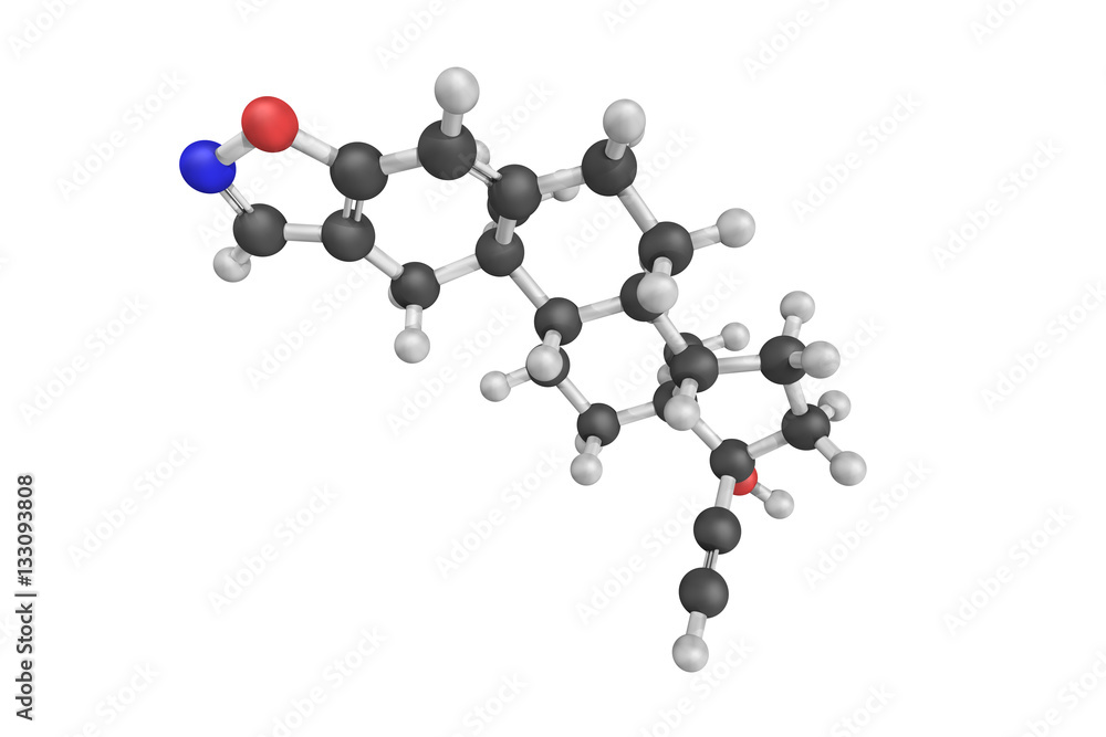3d structure of Danazol, a synthetic steroid that is used primar 3d structure of Danazol, a synthetic steroid that is used primar