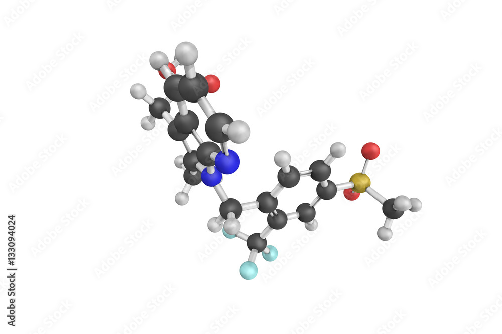 3d structure of Fevipipranis, a drug which acts as a selective, 3d structure of Fevipipranis, a drug which acts as a selective,