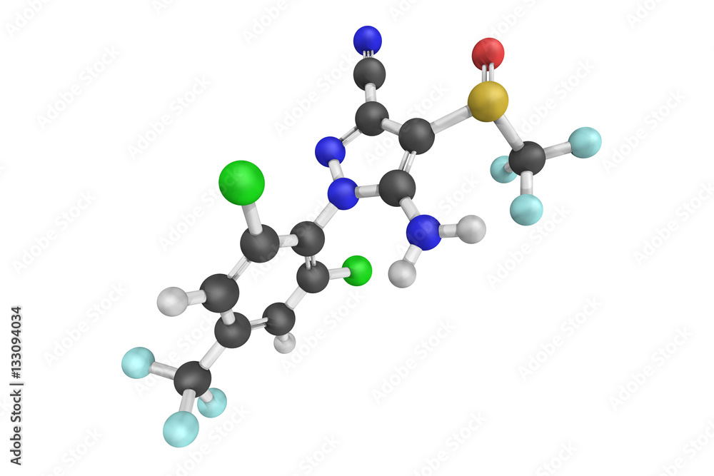 3d structure of Fipronil, a broad-use insecticide that belongs t 3d structure of Fipronil, a broad-use insecticide that belongs t
