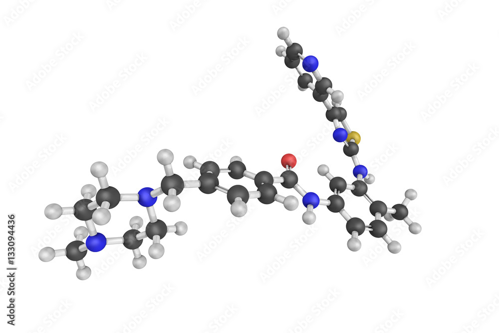 3d structure of Masitinib, a tyrosine-kinase inhibitor used in t 3d structure of Masitinib, a tyrosine-kinase inhibitor used in t