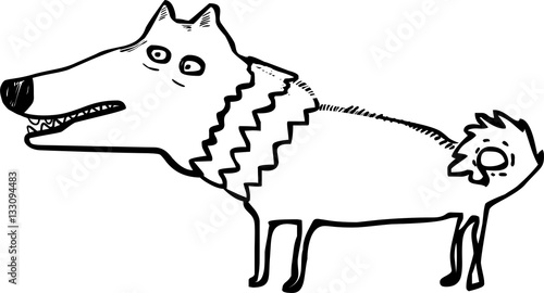 Funny dog illustration