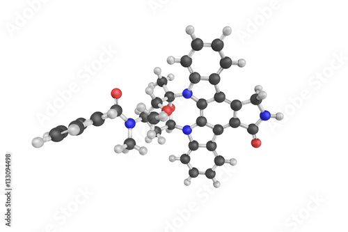 3d structure of Midostaurin, a multi-target protein kinase inhib