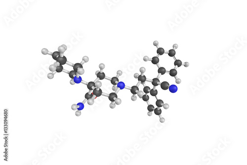 3d structure of Piritramide is a synthetic opioid analgesic (nar