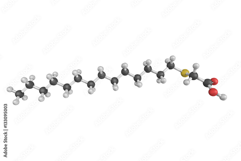 3d structure of Tetradecylthioacetic acid (TTA) is a synthetic f 3d structure of Tetradecylthioacetic acid (TTA) is a synthetic f