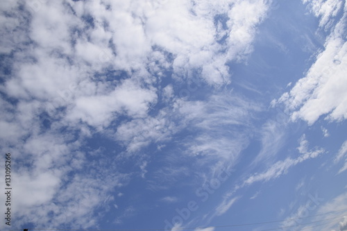 Fototapeta Naklejka Na Ścianę i Meble -  Heavenly landscape with clouds. Cumulus clouds in the sky