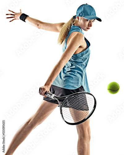 tennis woman isolated silhouette © snaptitude