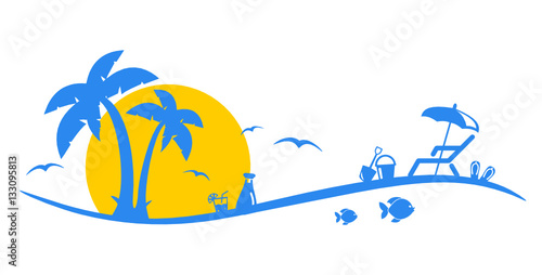 Palmen und Meer