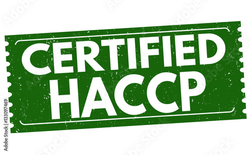 HACCP (Hazard Analysis Critical Control Points) sign or stamp