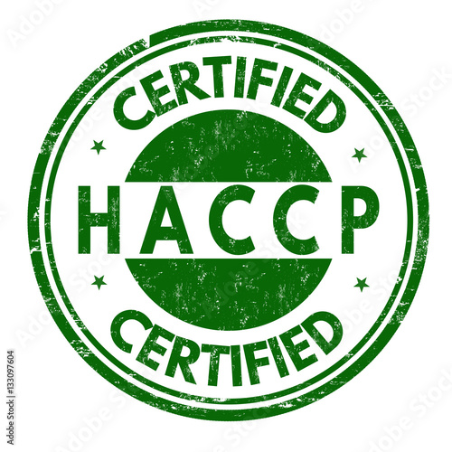 HACCP (Hazard Analysis Critical Control Points) sign or stamp