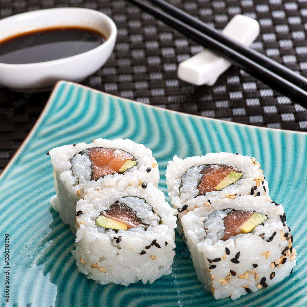 Set of four sushi rolls Set of four sushi rolls