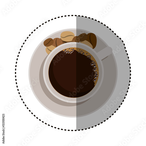 Coffee cup icon. Drink breakfast and beverage theme. Isolated design. Vector illustration