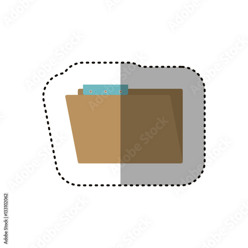File icon. Folder document data archive and storage theme. Isolated design. Vector illustration