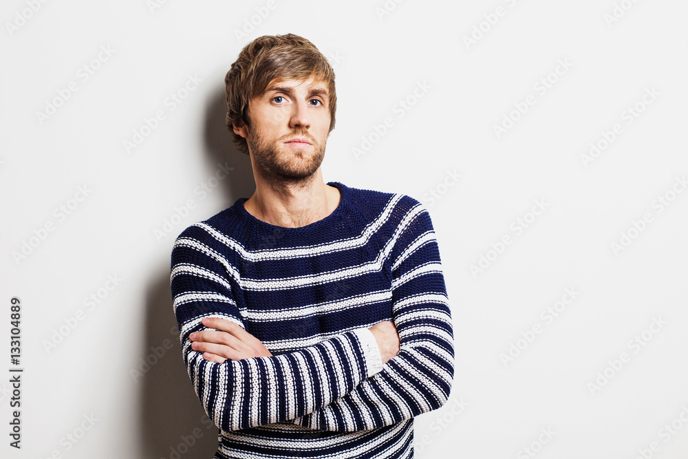 Handsome cheerful young man studio portrait Handsome cheerful young man studio portrait