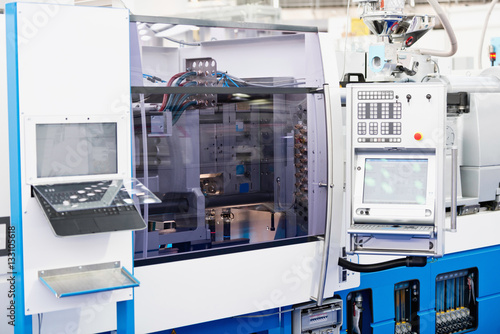 Tableau sur toile Horizontal hydraulic injection molding machine