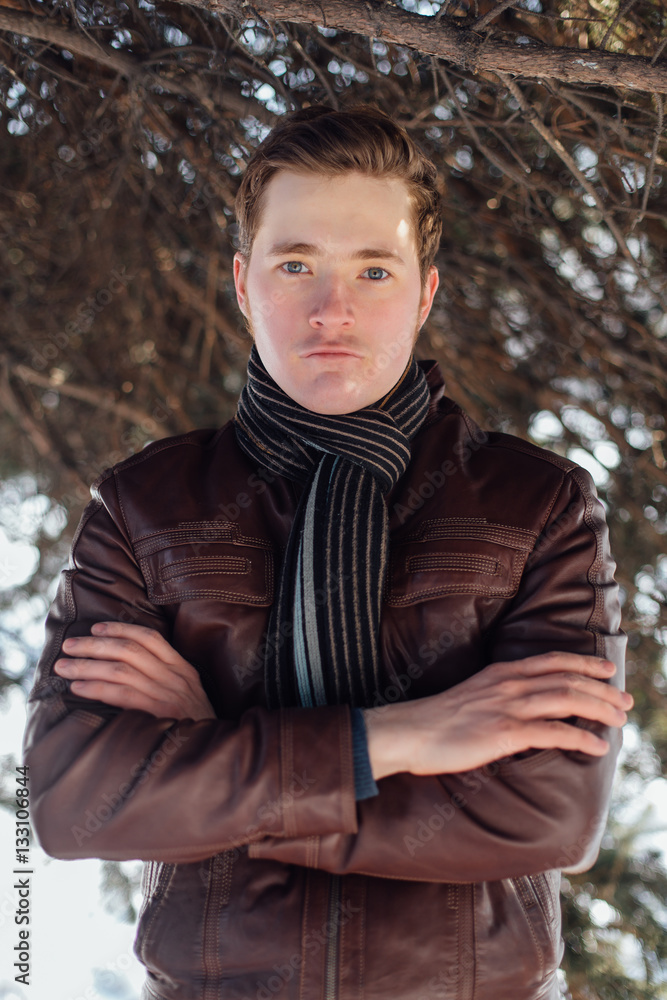 Man's winter portrait