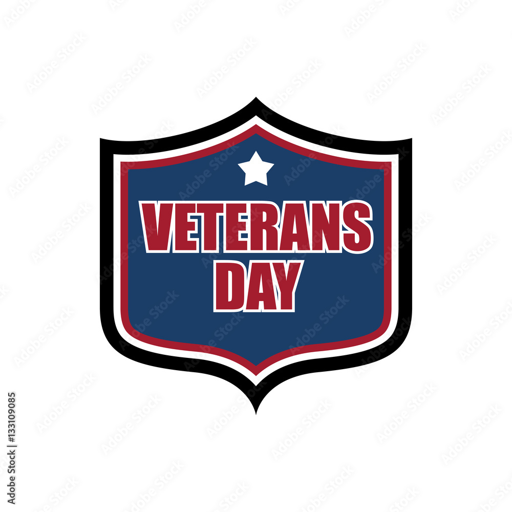 Veterans Day shield emblem. US military holidayl logo Veterans Day shield emblem. US military holidayl logo