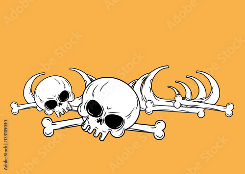 human remains  isolated. Bones, Skeleton and skull