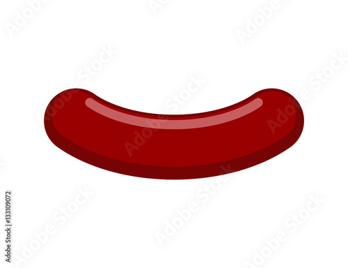Sausage isolated. Meat delicacy on white background