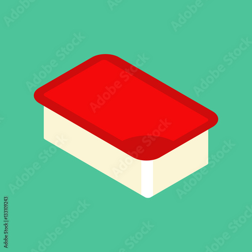 Ketchup DIP pack  isolated. Sauce for fast food on white backgro
