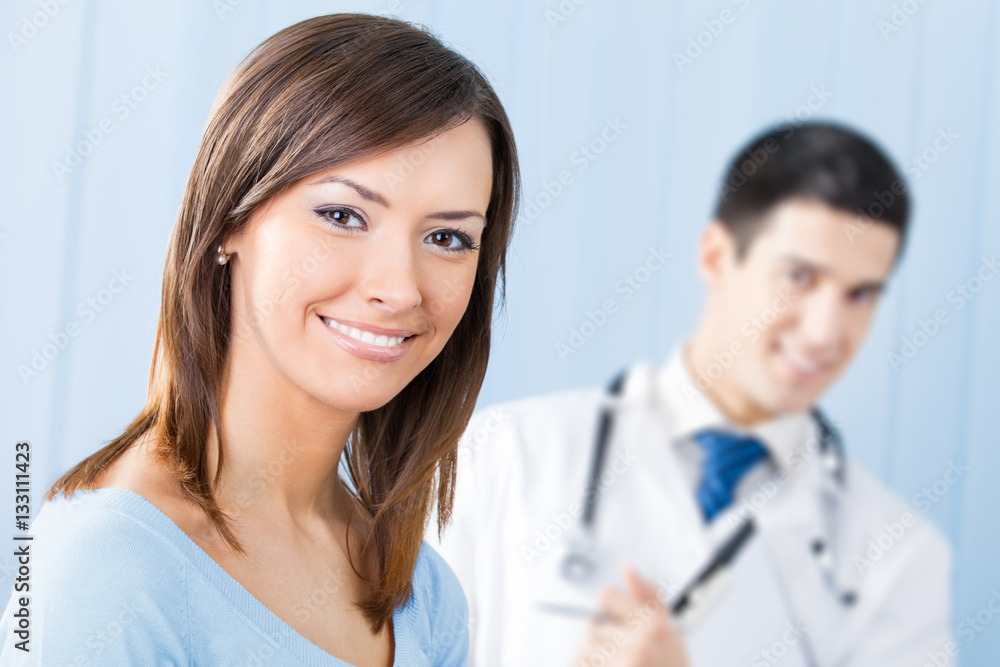 Young doctor and female patient Young doctor and female patient