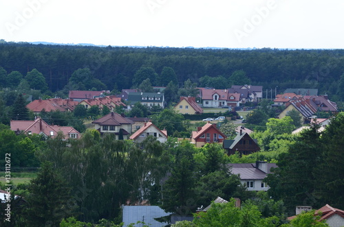 Czersk-widok z wieży zamkowej/Czersk-view from the castle tower, Mazovia, Poland