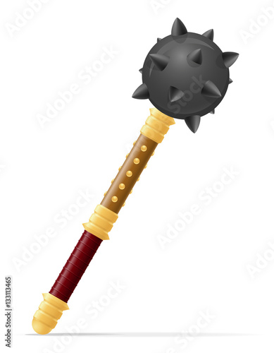 battle mace medieval stock vector illustration