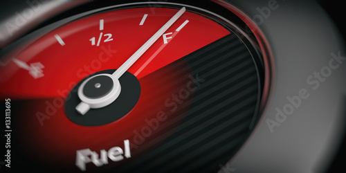 Car indicator fuel full. 3d illustration
