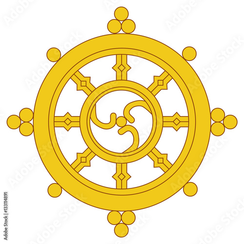 Dharma wheel vector