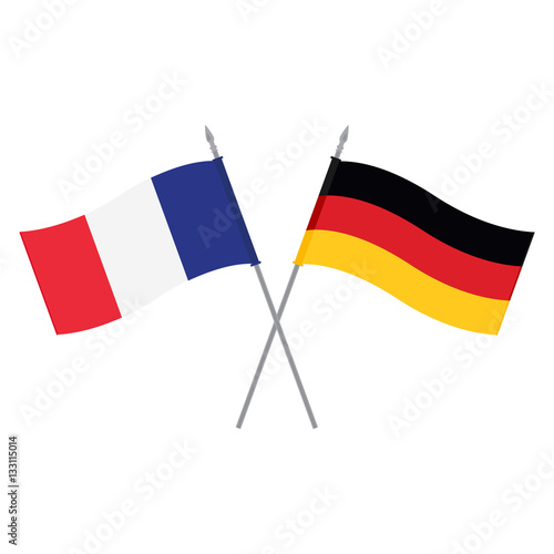 Germany and France flags
