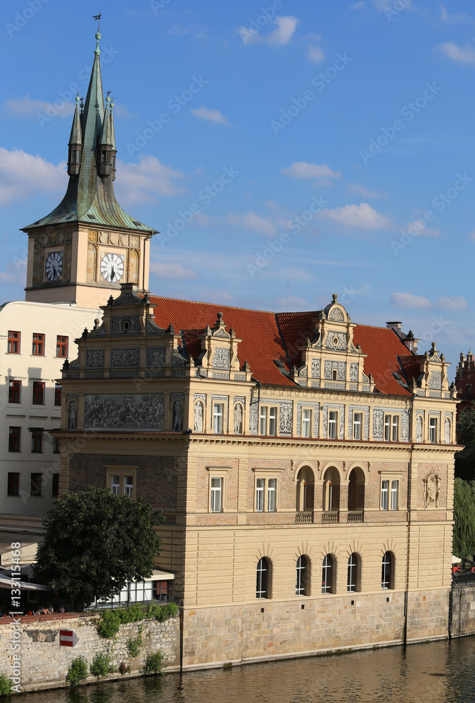 Fototapeta premium building of the city of Prague near the Vltava river