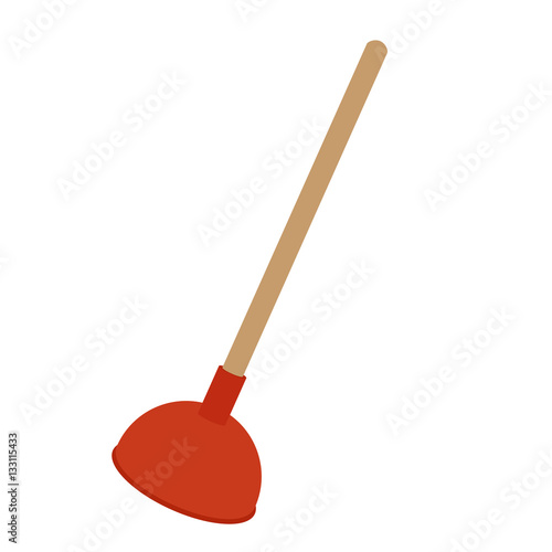 Toilet plunger vector