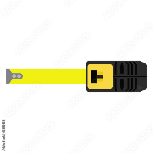 Yellow measuring roulette