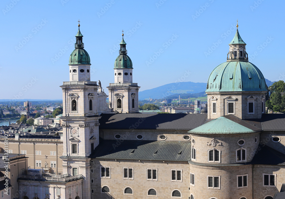 Salzburg Cathedral in baroque style in Austria Europe